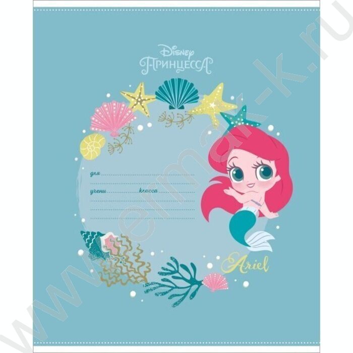 Тетрадь  12л клетка "Принцессы" 5видов | Фото 3