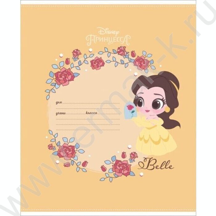 Тетрадь  12л клетка "Принцессы" 5видов | Фото 5