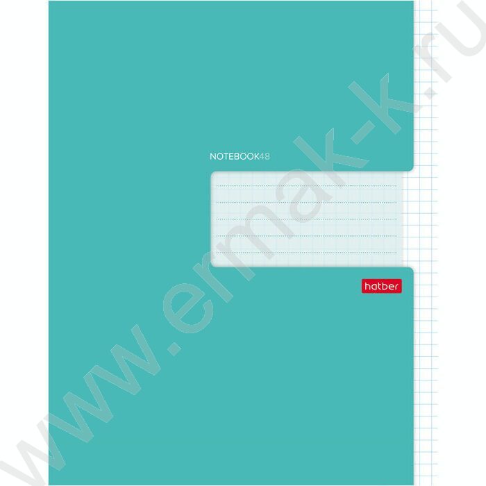 Тетрадь  48л клетка "Бирюза" | Фото 1