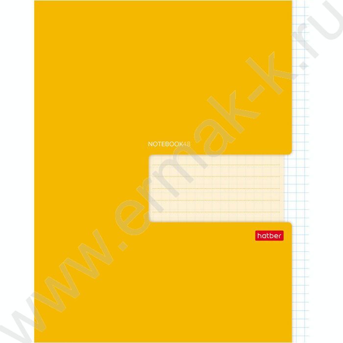 Тетрадь  48л клетка "Желтая" | Фото 1
