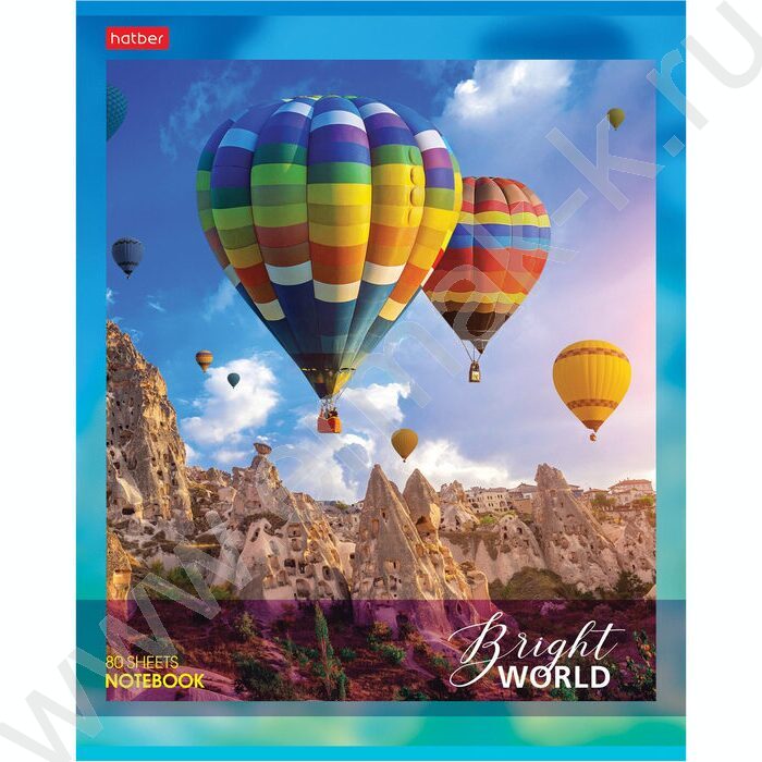 Тетрадь  80л клетка "Яркий мир" | Фото 5