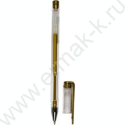 Ручка гелевая золотая 0,8мм "Moonlight" /чернила с эффектом Highlighter, прозрачный корпус | Фото 1