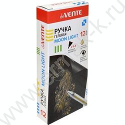 Ручка гелевая золотая 0,8мм "Moonlight" /чернила с эффектом Highlighter, прозрачный корпус | Фото 3