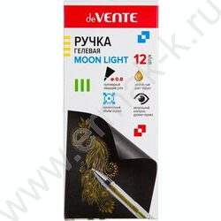 Ручка гелевая золотая 0,8мм "Moonlight" /чернила с эффектом Highlighter, прозрачный корпус | Фото 4