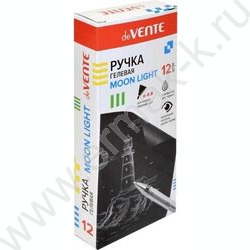 Ручка гелевая серебристая 0,8мм "Moonlight" /чернила с эффектом Highlighter, прозрачный корпус | Фото 2