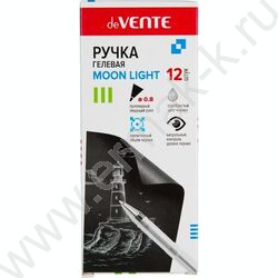 Ручка гелевая серебристая 0,8мм "Moonlight" /чернила с эффектом Highlighter, прозрачный корпус | Фото 3