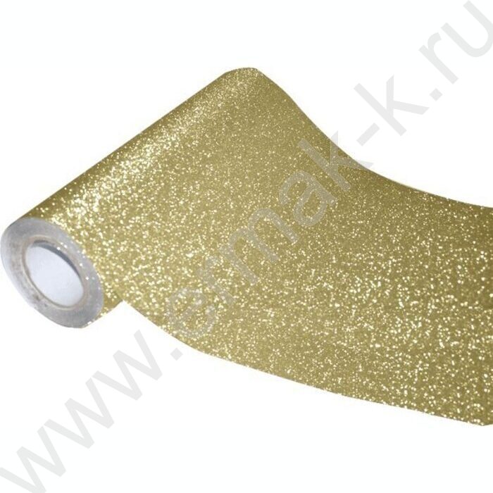 Пленка самоклеящаяся полипропиленовая 45*100см, золотистая, PP 100мкм /рулон | Фото 1