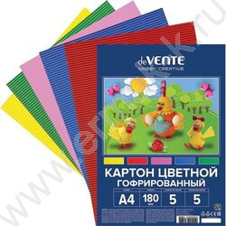Картон цв. Гофриров. А4  5л/5цв европодвес | Фото 1