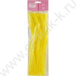 Проволока пушистая 30см/15мм 10шт Шенил /цвет желтый /блистер | Фото 1