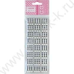 Наклейки-стразы акриловые "Кристальные узоры" 6,8*17см /белые /блистер | Фото 1