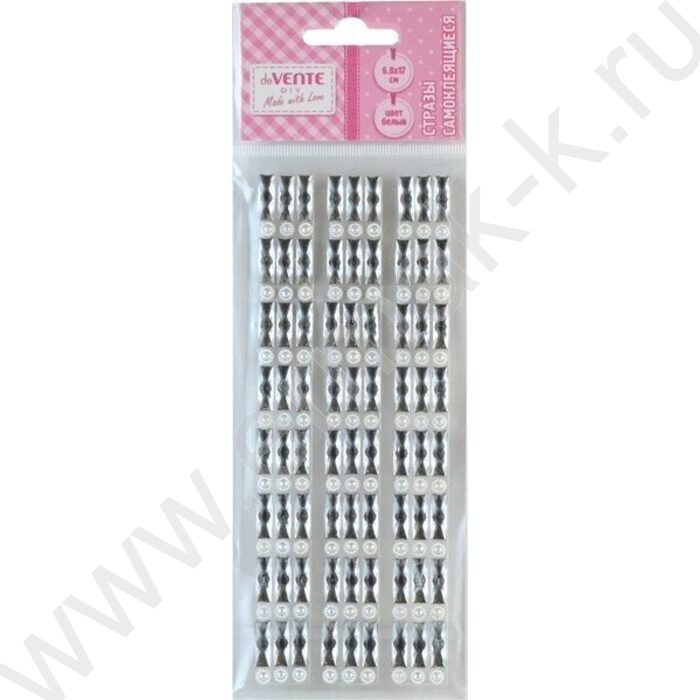 Наклейки-стразы акриловые "Кристальные узоры" 6,8*17см /белые /блистер | Фото 1