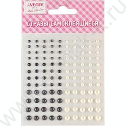 Наклейки-стразы акриловые "Жемчуг" 9,5*10,5см /ассорти /блистер | Фото 1