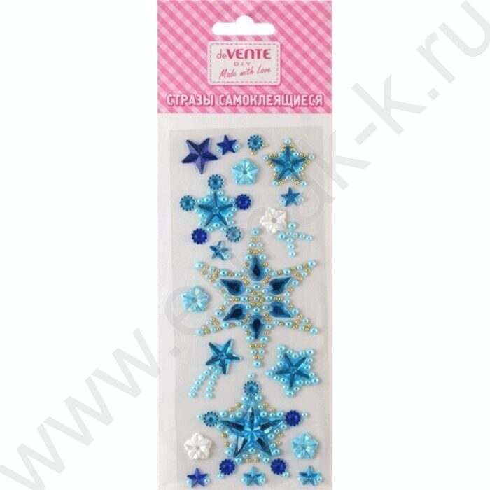 Наклейки-стразы акриловые "Звезды" 7,5*18см /цвет ассорти /блистер | Фото 1