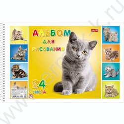Альбом д/рисования-спираль 24л "Милые котята" /лак/ 5видов | Фото 2