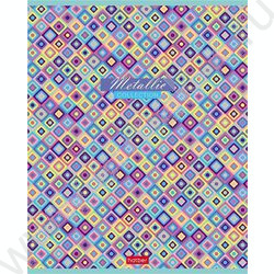 Тетрадь  80л клетка "METALLIC" /металлизиров.картон/ | Фото 2