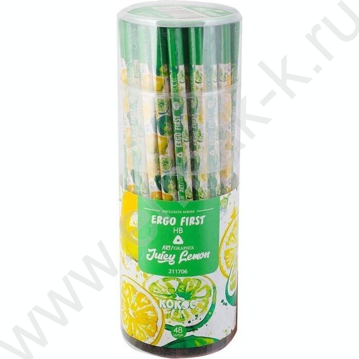 Карандаш ч/гр HB Ergo First Juicy Lemon /трехгранный /заточенный | Фото 2