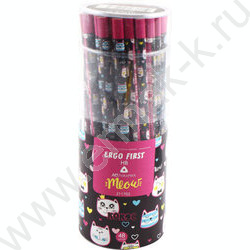 Карандаш пластиковый  HB Ergo First Meow2 /трехгранный /заточенный /туба | Фото 2