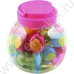 Точилка 1отв. пластик/с контейнером/ ассорти  | Фото 2