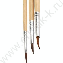 Кисть набор  3шт /белка круг. №1,пони круг. №3,коза круг. №6/ | Фото 3