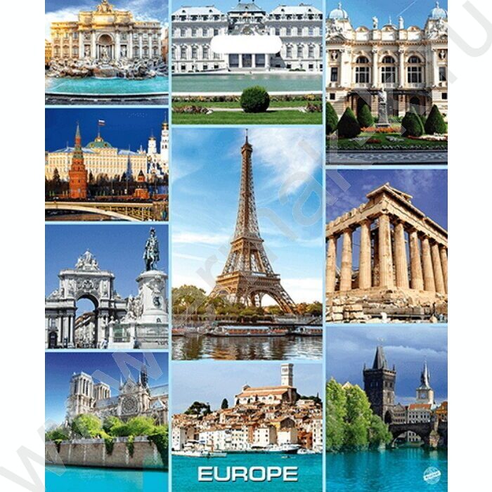 Пакет полиэтиленовый вырубной 50*60см Коллаж городов | Фото 1