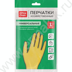 Перчатки резиновые хозяйственные L "Универсальные" /желтые /пакет с европодвесом | Фото 6