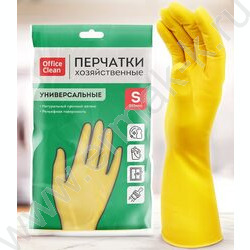 Перчатки резиновые хозяйственные S "Универсальные" /желтые /пакет с европодвесом | Фото 7