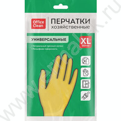 Перчатки резиновые хозяйственные XL "Универсальные" /желтые /пакет с европодвесом | Фото 6
