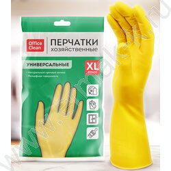 Перчатки резиновые хозяйственные XL "Универсальные" /желтые /пакет с европодвесом | Фото 7
