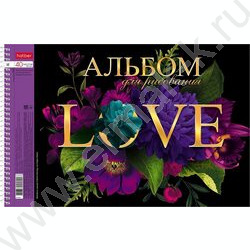Альбом д/рисования-спираль 40л "Язык цветов" глянец /перфорация/  4вида | Фото 1