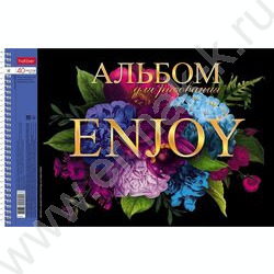 Альбом д/рисования-спираль 40л "Язык цветов" глянец /перфорация/  4вида | Фото 4