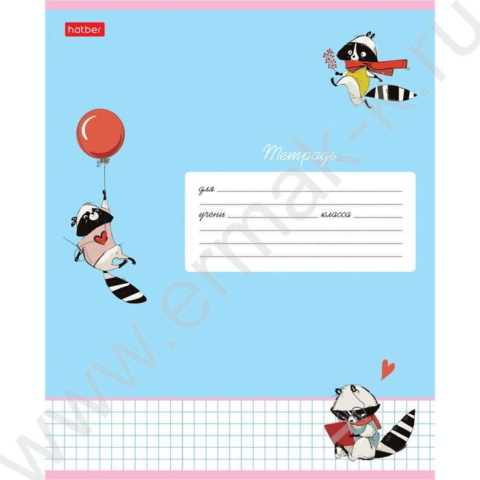 Тетрадь  12л клетка "Милые и забавные" 5видов | Фото 2