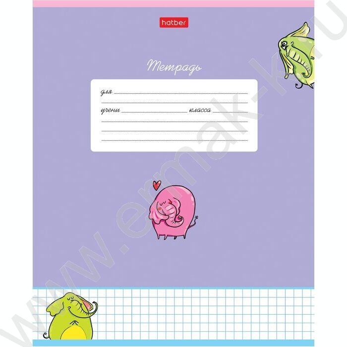 Тетрадь  12л клетка "Милые и забавные" 5видов | Фото 5