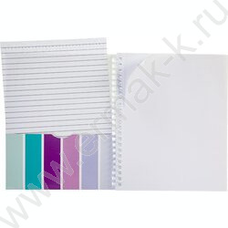 Тетрадь  96л клетка/спираль/перфорация на отрыв "Color Set" /с карманом без линовки с шаблон | Фото 4