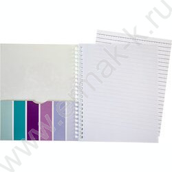 Тетрадь  96л клетка/спираль/перфорация на отрыв "Color Set" /с карманом без линовки с шаблон | Фото 5