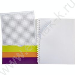 Тетрадь  96л клетка/спираль/перфорация на отрыв "Don't Panic" /с карманом без линовки с шаблон | Фото 2