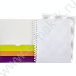 Тетрадь  96л клетка/спираль/перфорация на отрыв "Don't Panic" /с карманом без линовки с шаблон | Фото 5