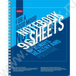 Тетрадь  96л клетка/спираль/перфорация на отрыв "Отражение" /с карманом без линовки с шаблон | Фото 1
