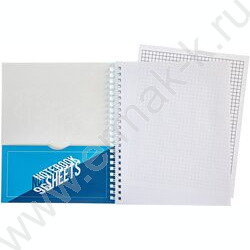Тетрадь  96л клетка/спираль/перфорация на отрыв "Отражение" /с карманом без линовки с шаблон | Фото 4