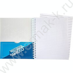 Тетрадь  96л клетка/спираль/перфорация на отрыв "Отражение" /с карманом без линовки с шаблон | Фото 5