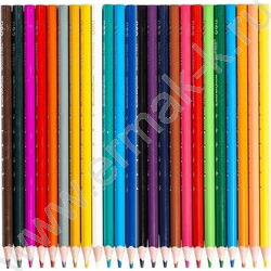 Карандаши пластиковые 24цв Enovation /трехгранные/ европодвес | Фото 2