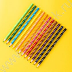 Карандаши пластиковые 24цв Enovation /трехгранные/ европодвес | Фото 4