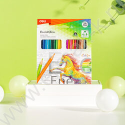 Карандаши пластиковые 24цв Enovation /трехгранные/ европодвес | Фото 5