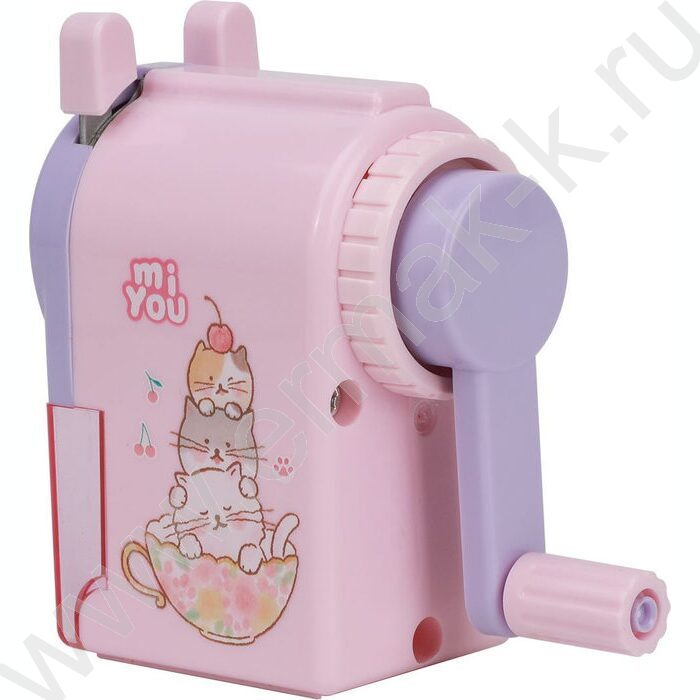 Точилка механическая 1 отверстие miYou пластик /ассорти | Фото 3