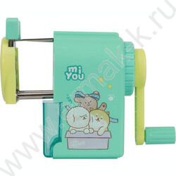 Точилка механическая 1 отверстие miYou пластик /ассорти | Фото 4