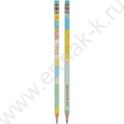 Карандаш ч/гр 2B "MiYou" корпус - ассорти, шестигранный /карт.кор. | Фото 2