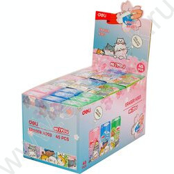 Ластик цветной "MiYou" 40*22*12мм, ассорти, индивид. картон.упаковка | Фото 4