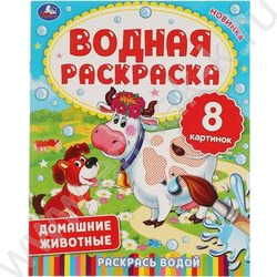 Раскраска водная А4 Домашние животные | Фото 1
