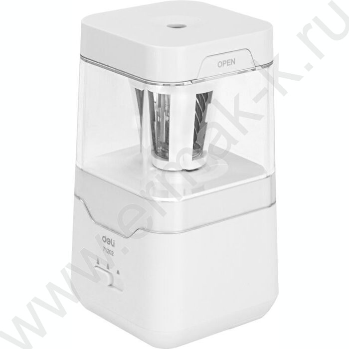 Точилка электрическая 1 отверстие /пластик, белая | Фото 1