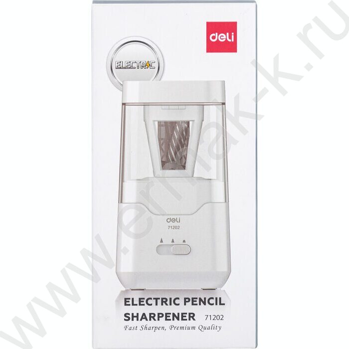 Точилка электрическая 1 отверстие /пластик, белая | Фото 5