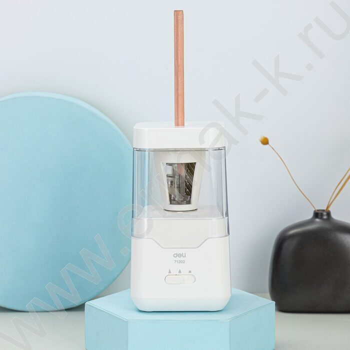 Точилка электрическая 1 отверстие /пластик, белая | Фото 8